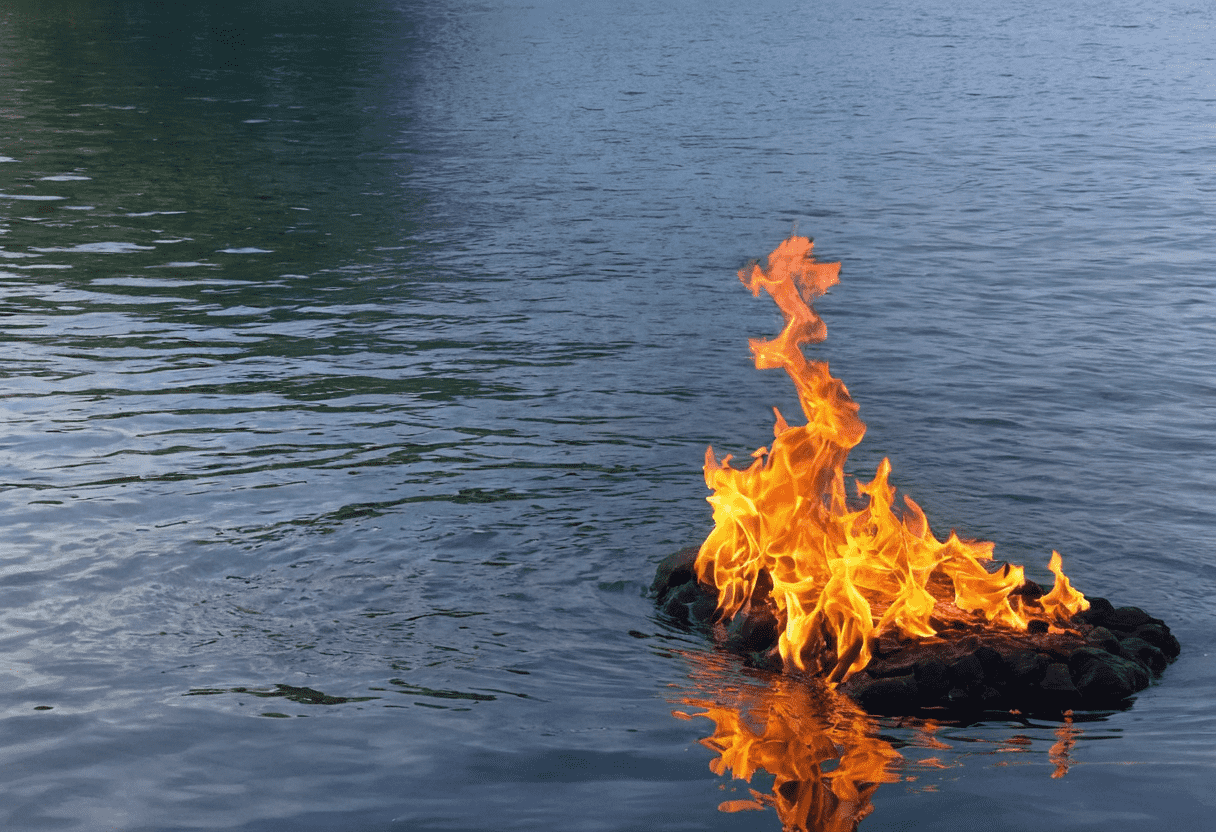 Fire in water